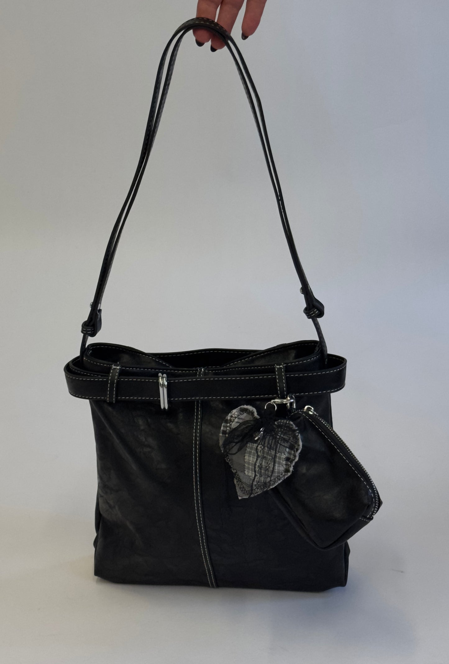 Cartera Diamanta con charm + monedero